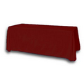 8' Blank Solid Color Polyester Table Throw - Burgundy